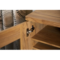 Coaster Furniture 951107 Metal Mesh Door Accent Cabinet Golden Oak